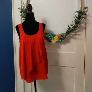 F21 Red Layered Tank